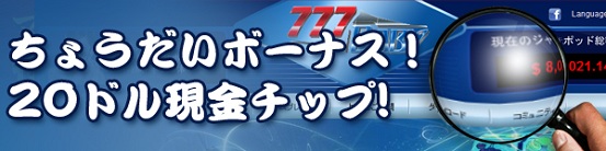 ちょうだいボーナス 現金チップ ☆20ドル☆