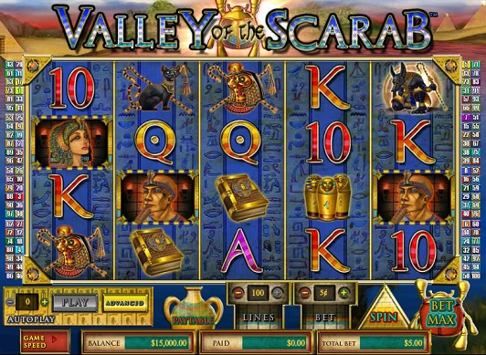 ビデオスロット VALLEY OF THE SCARAB