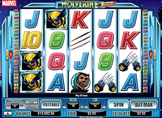 ビデオスロット WOLVERINE - ACTION STACKS