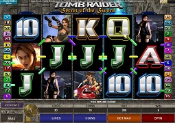 ビデオスロット - TOMB RAIDER Secret of the Sword