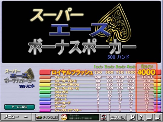 スーパーエースボーナスポーカー - レビュー